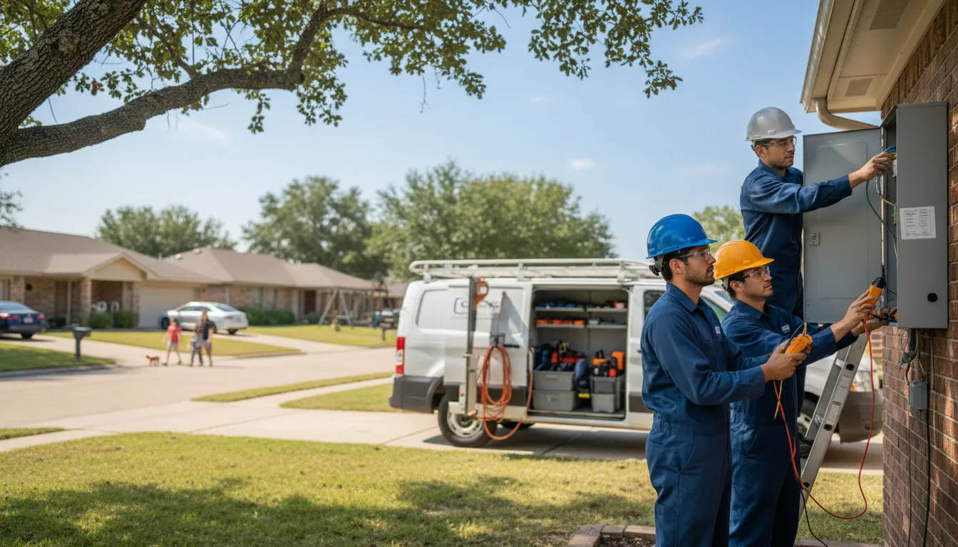 Certified electrician providing emergency electrical services in Troup, TX